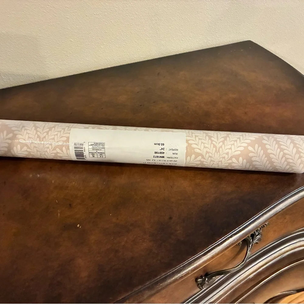York Wallcoverings Prepasted Beachcomber Light Pink & Cream Wallpaper